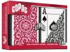 Copag 1546 Elite Plastic Playing Cards: Narrow, Super Index, Red/Black