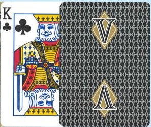 Vegas Brand Plastic Cards Poker Size Black Deck main image