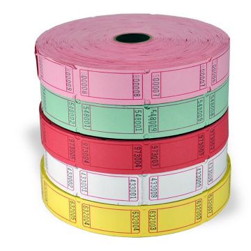 Roll Tickets: Single Roll, 2,000 Individually Numbered Tickets