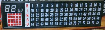 Bingo Flashboard #117304: Complete with 4 in. Tall Numbers