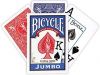 Bicycle Playing Cards, Poker Jumbo Index, 1/2 Blue 1/2 Red - 2 deck set