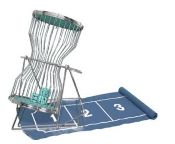 Chuck-a-Luck 18 in. Cage Set: Includes Stainless Steel Cage with 3 Dice and Felt Layout