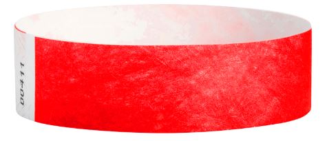 Tyvek 3/4" Solid Wristbands, Red (500 Wristbands per box) main image