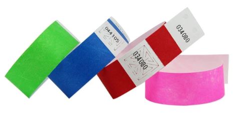 Pink Tyvek 1" Secure Double Numbered Wristbands - 250 per box main image