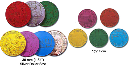 Anodized Aluminum Coins and Tokens