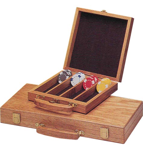 Wood poker case